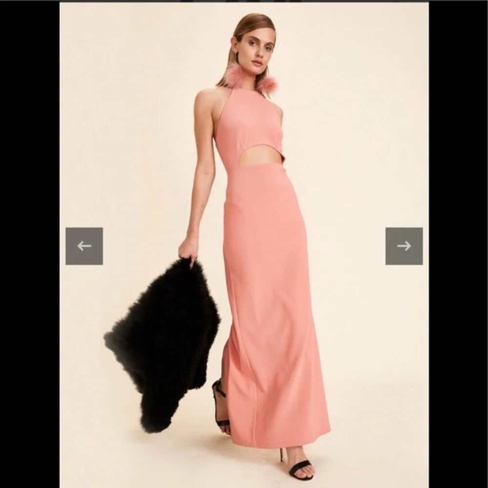 casual long sleeve maxi dress Women Long Sleeve Loose Plain Maxi Dresses with Pockets, Small main image 1